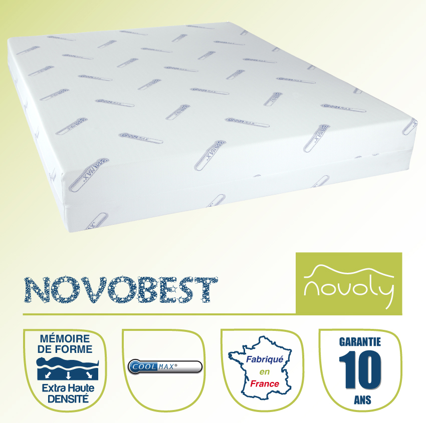 Matelas &agrave; m&eacute;moire de forme 160x200 - Novobest