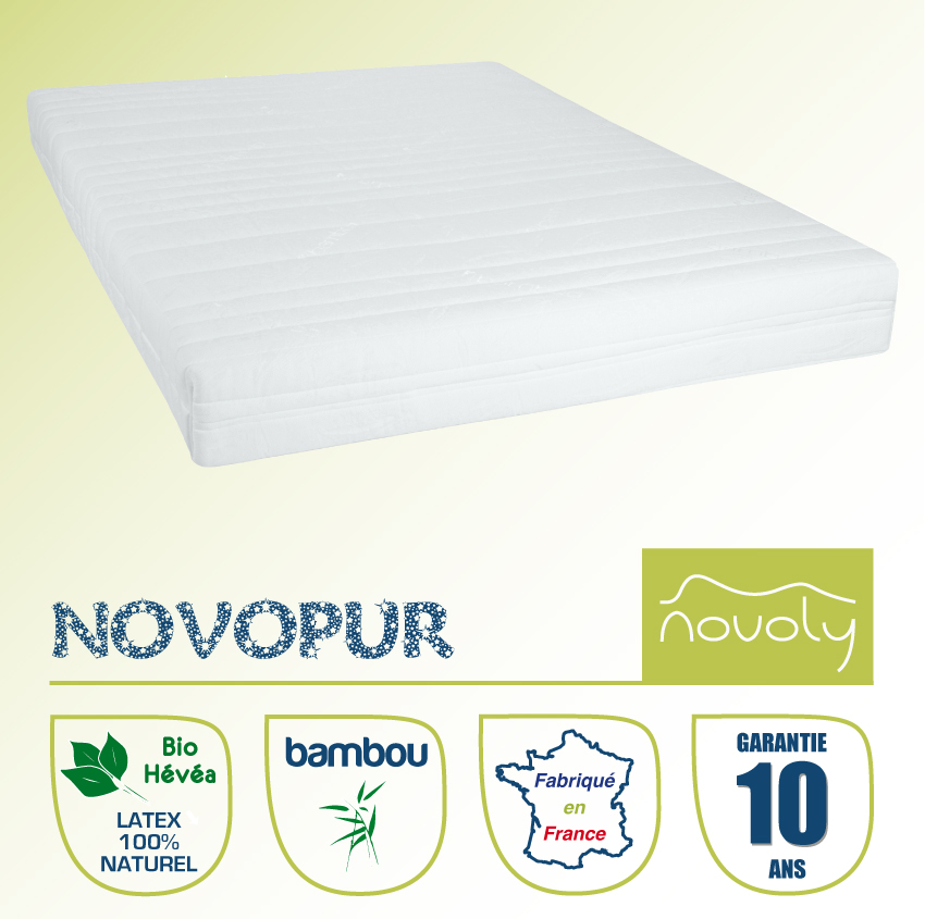 Matelas latex 100% naturel 80x200 - Novopur