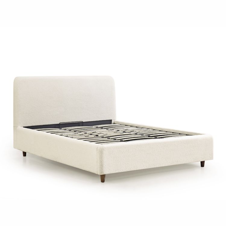 Lit coffre Bouclette Ecru - Novospirit