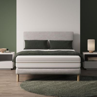 Matelas Ressorts Ensachés et Latex Naturel Bio - Novoflex-160x200 cm-Coton