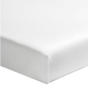 Drap housse percale - Blanc - Novoly