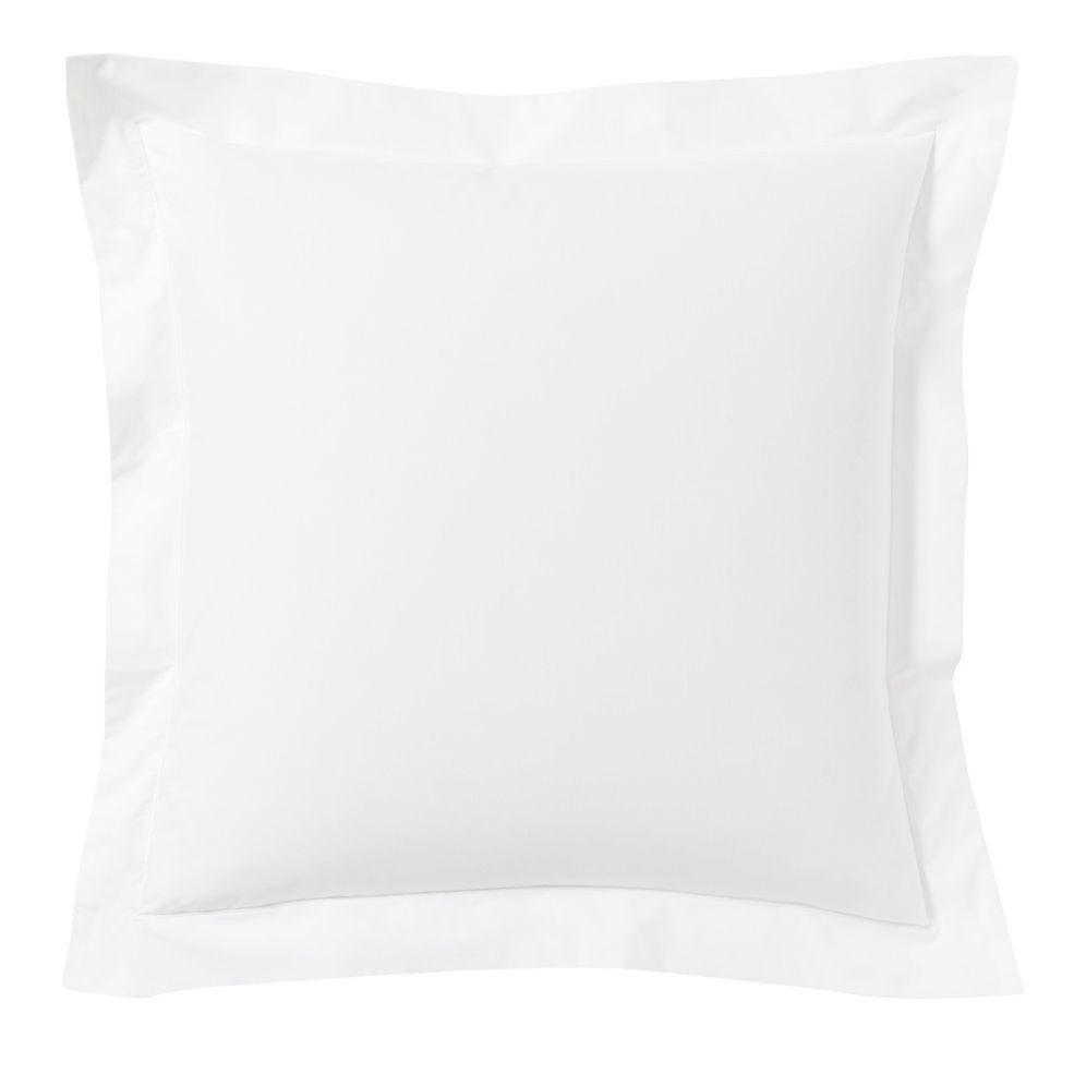 taie d'oreiller percale blanc 65x65 cm