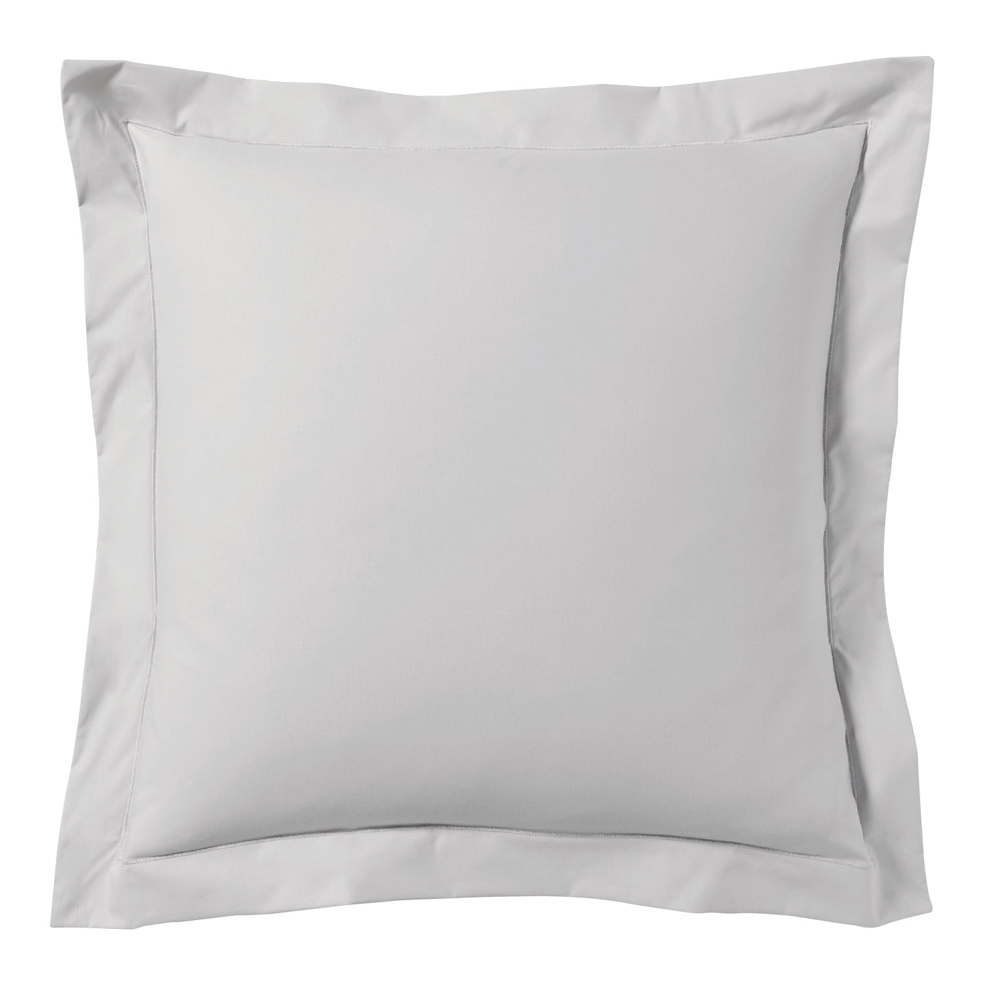 taie d'oreiller percale gris perle 65x65 cm